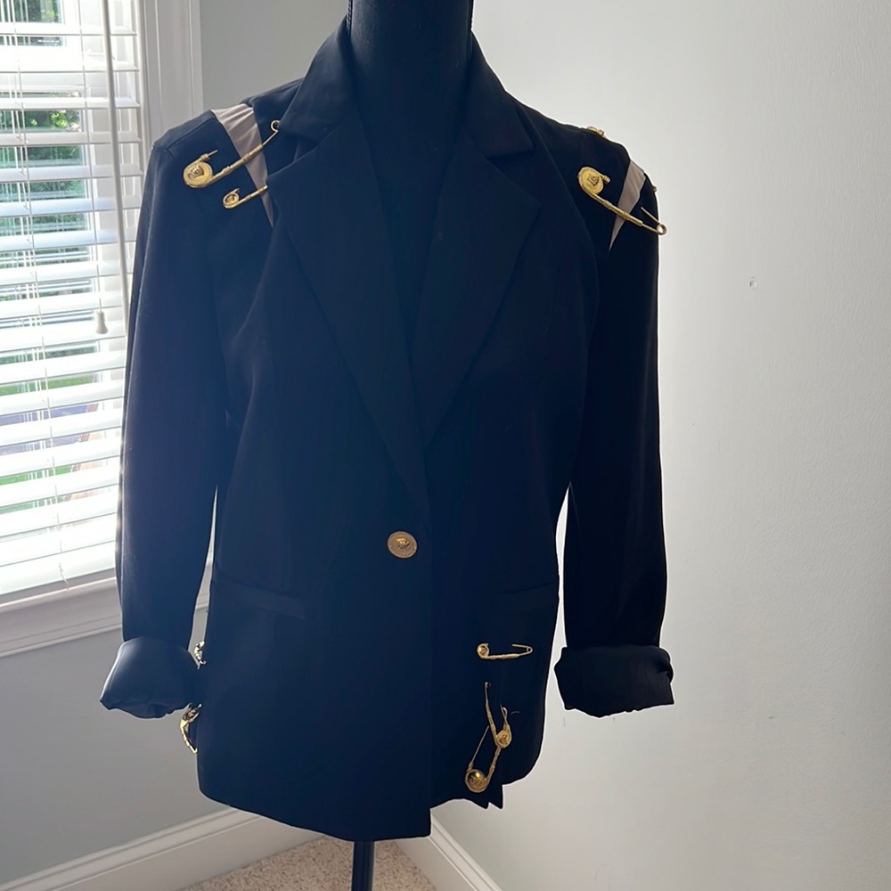 Black Versace inspired blazer size xl